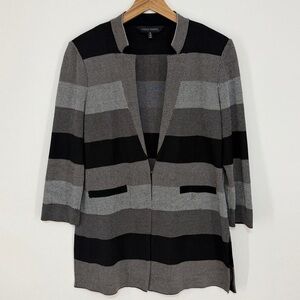Ming Wang Women's Striped Blazer Jacket Size Small